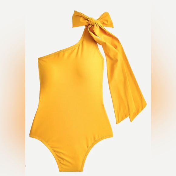 J. Crew Other - J. Crew Size 6 Yellow One-Shoulder Swim Suit One Piece
